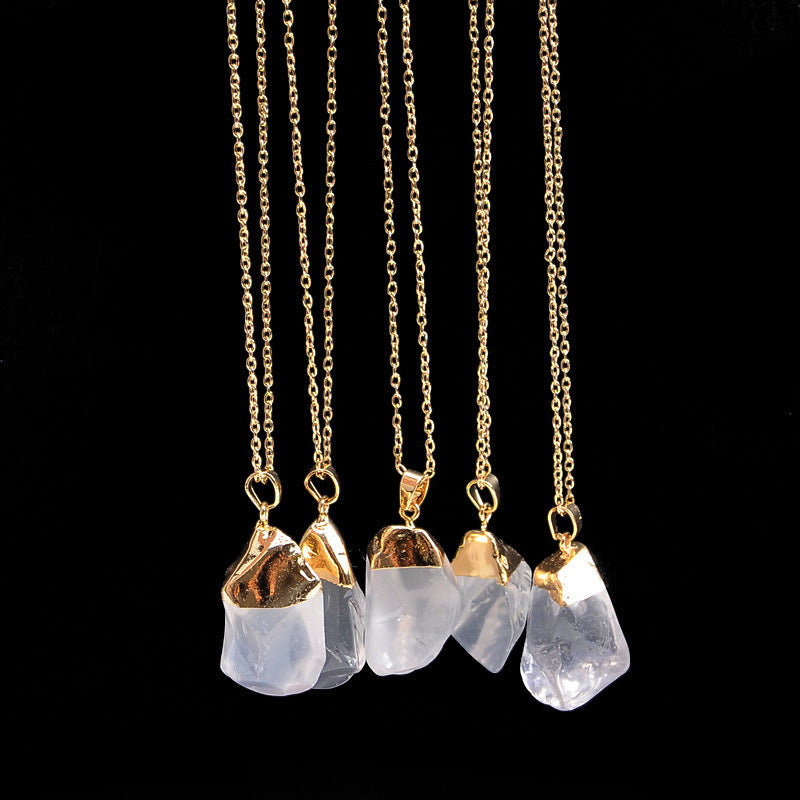 Geometric Crystal Gold Plated Necklace