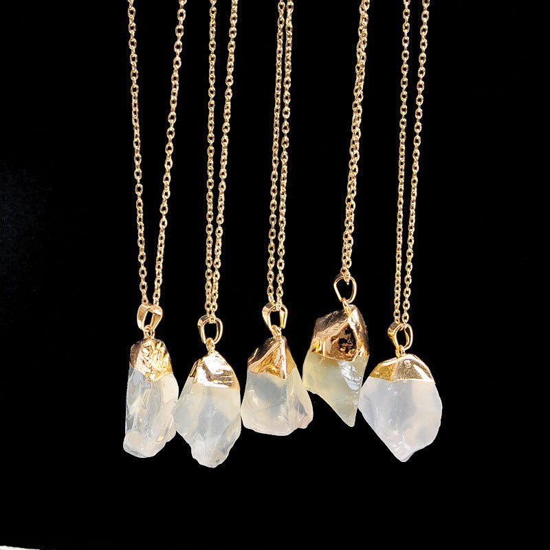 Geometric Crystal Gold Plated Necklace
