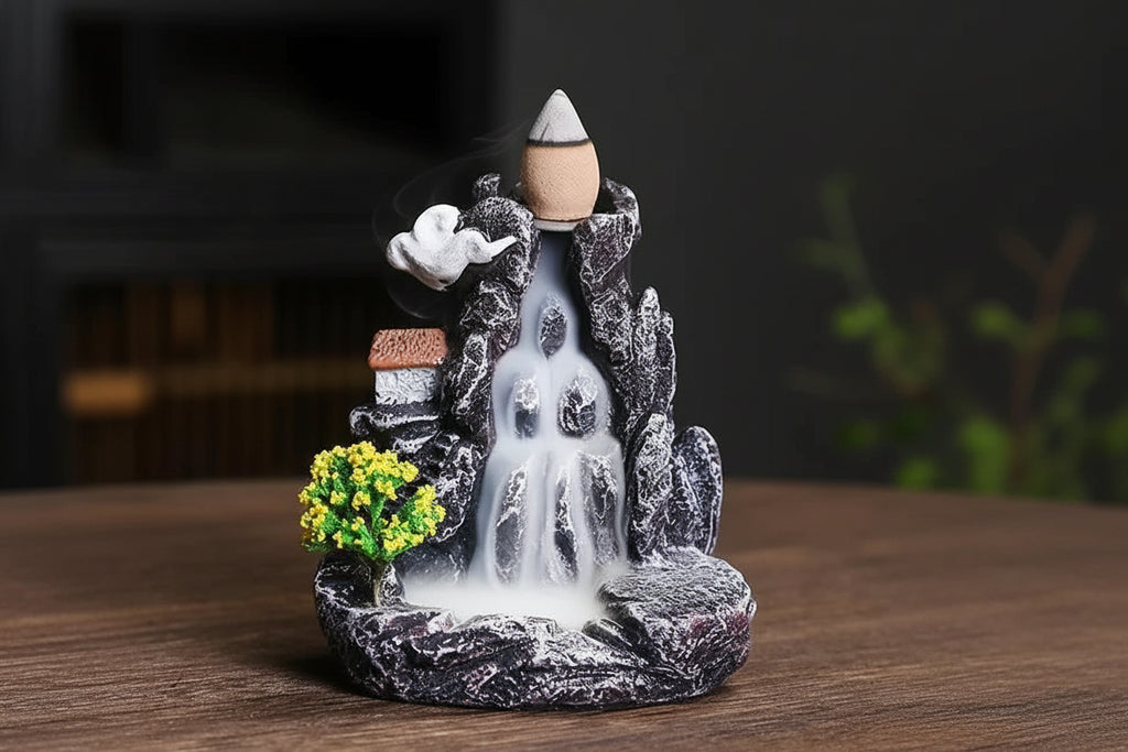 Quemador de Incienso Cascada – Decoración Esotérica con Efecto de Humo