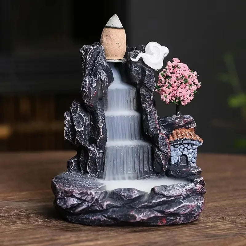 Quemador de Incienso Cascada – Decoración Esotérica con Efecto de Humo