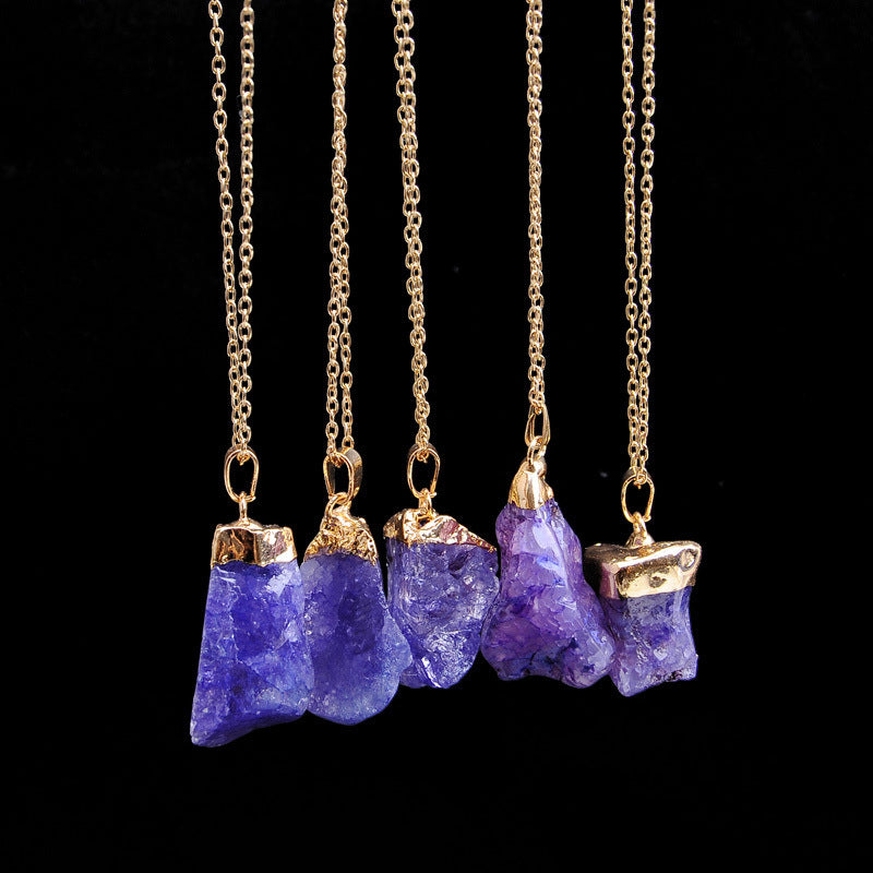 Geometric Crystal Gold Plated Necklace