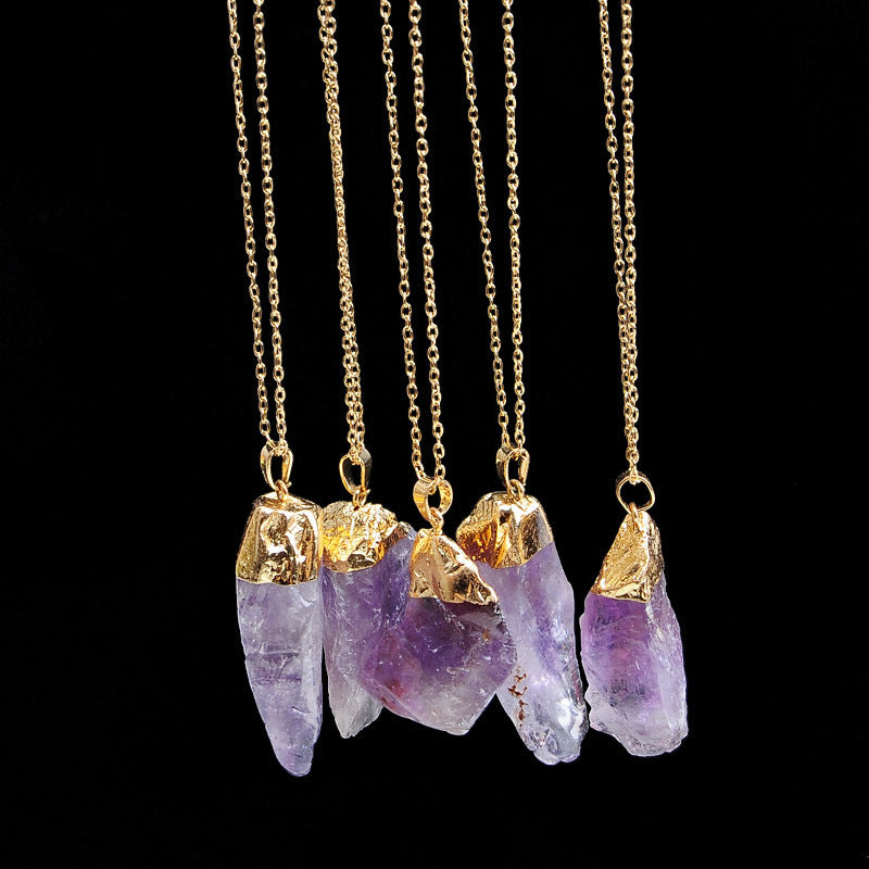 Geometric Crystal Gold Plated Necklace