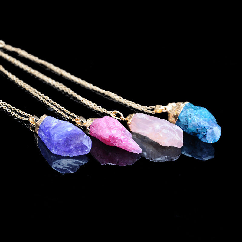 Geometric Crystal Gold Plated Necklace