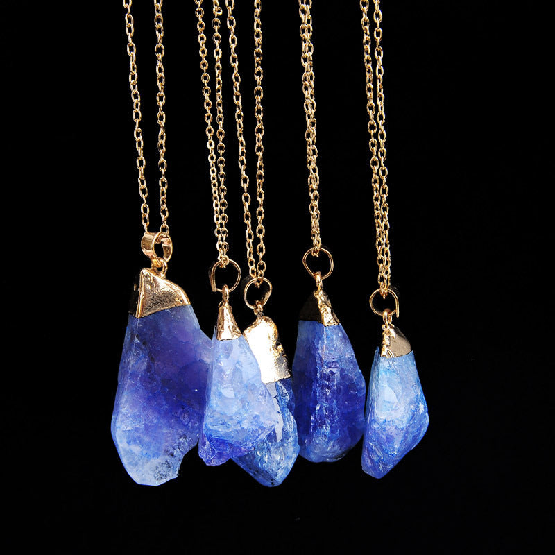 Geometric Crystal Gold Plated Necklace