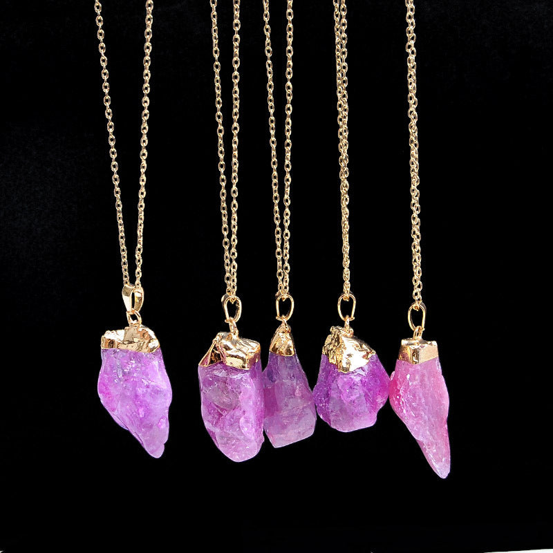 Geometric Crystal Gold Plated Necklace