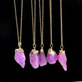Geometric Crystal Gold Plated Necklace